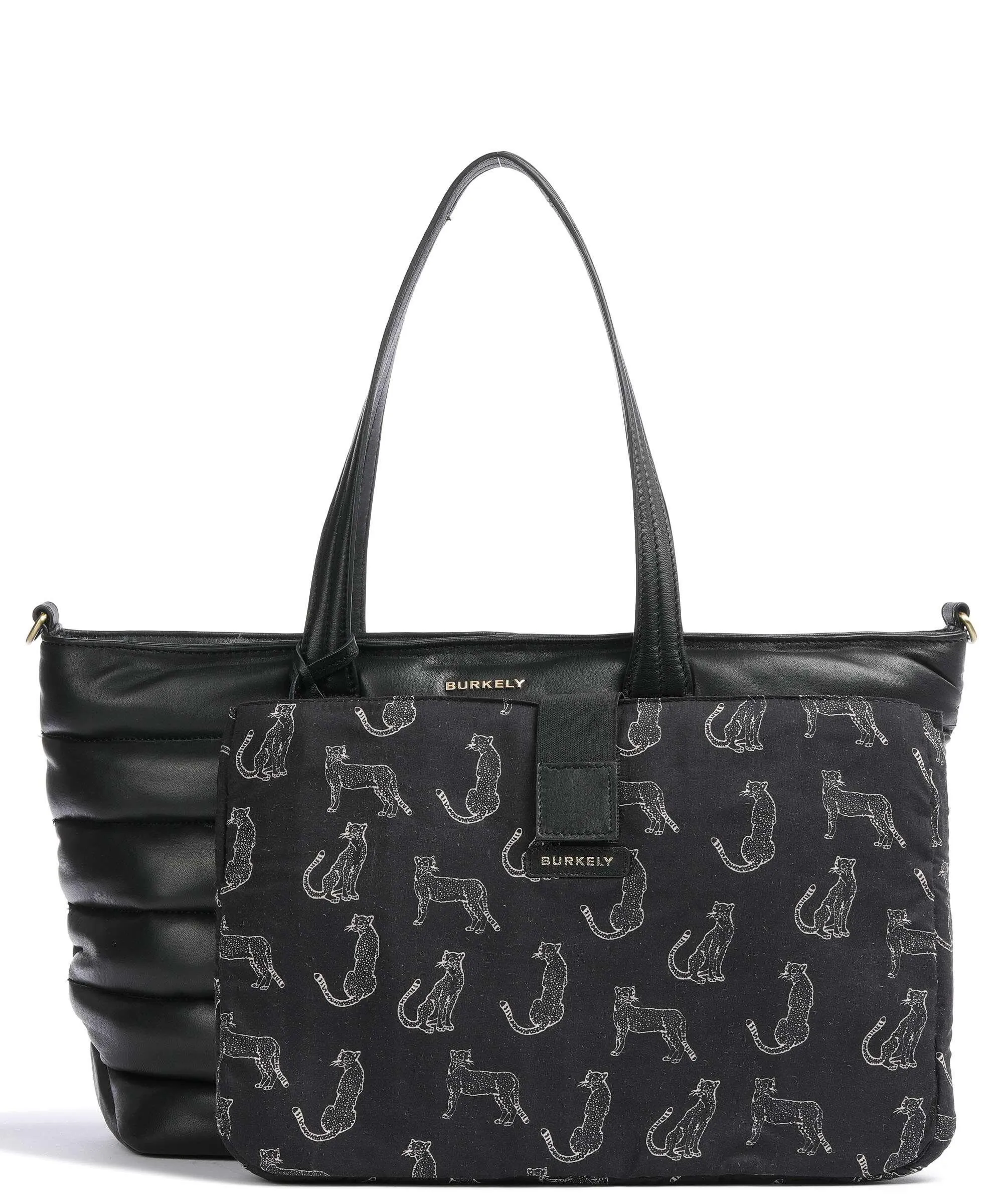  Burkely Drowsy Dani Borsa shopper 14″ pelle a grana fine nero  