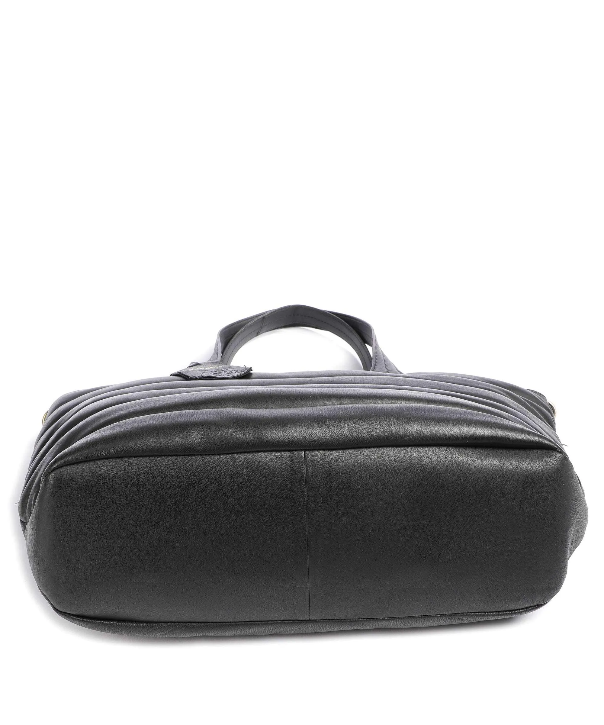  Burkely Drowsy Dani Borsa shopper 14″ pelle a grana fine nero  
