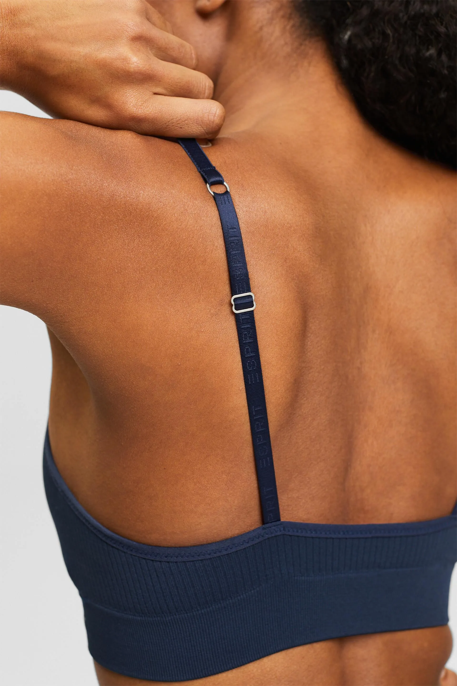 Bustier a coste senza cuciture con logo