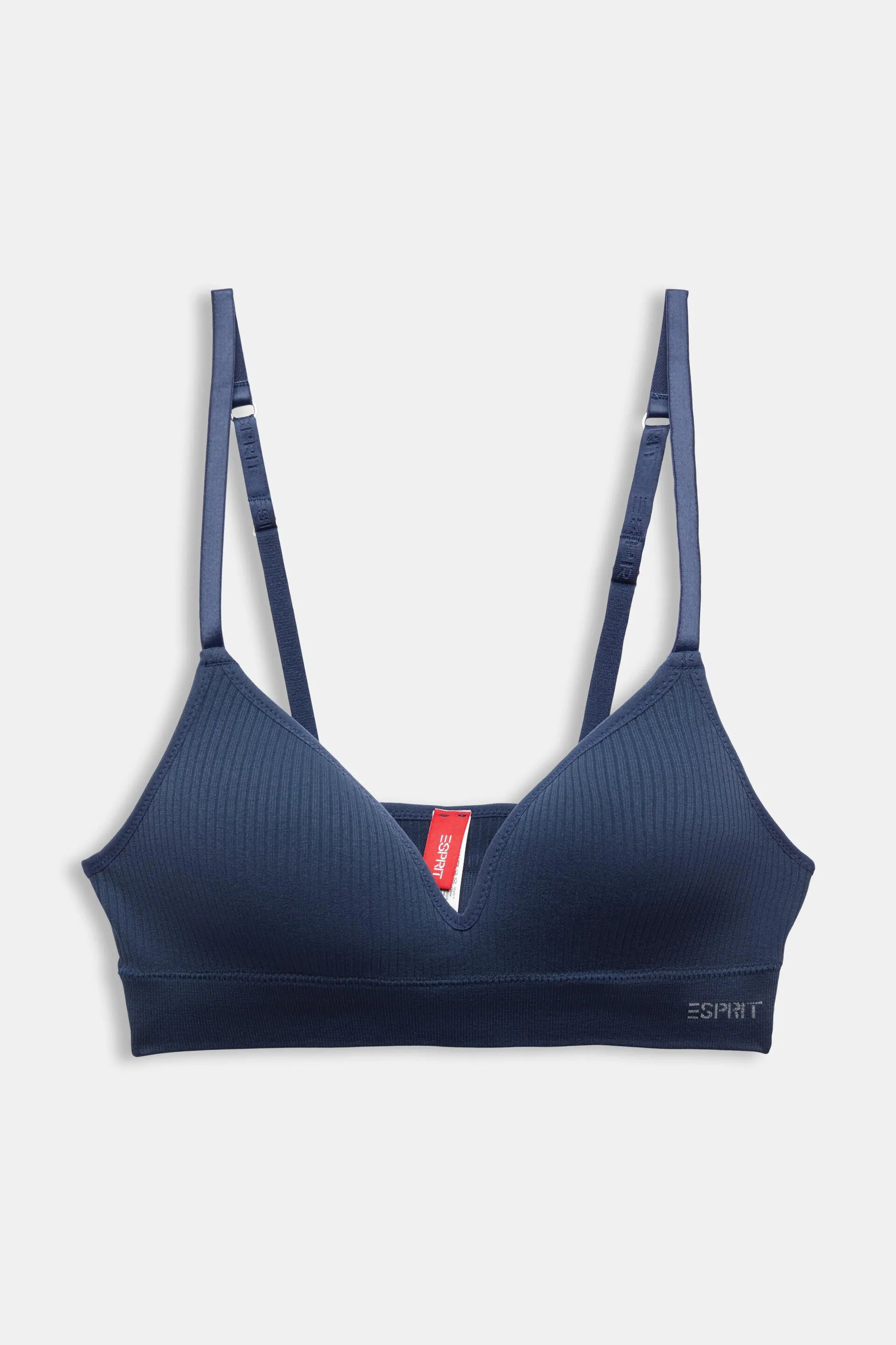 Bustier a coste senza cuciture con logo