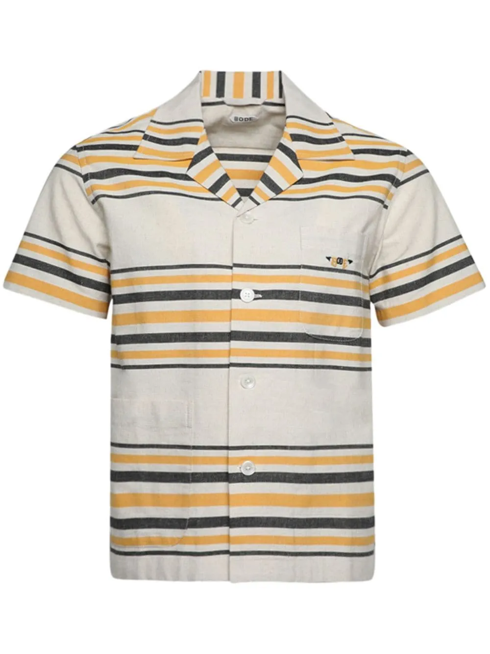 Camicia a maniche corte a righe Bode - uomo