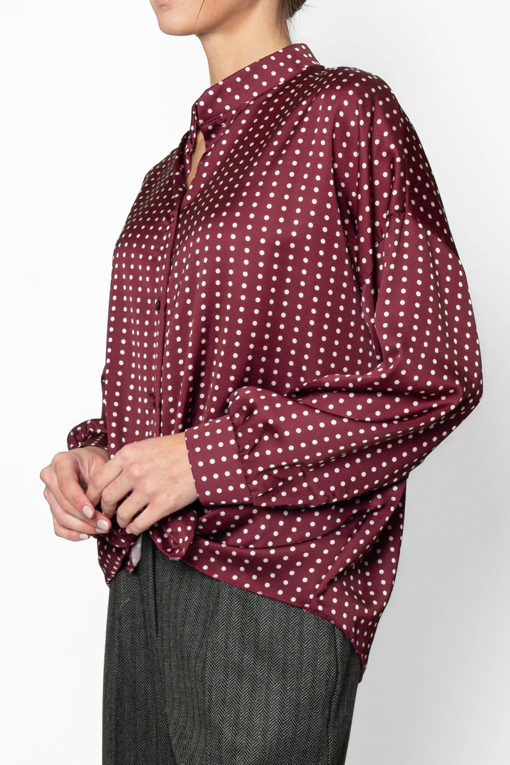 Camicia ampia fantasia pois
