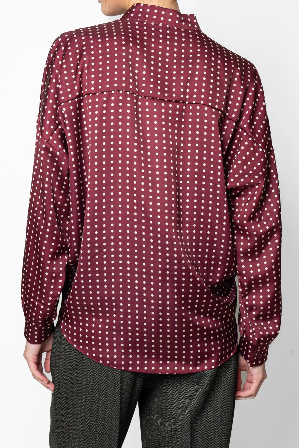 Camicia ampia fantasia pois