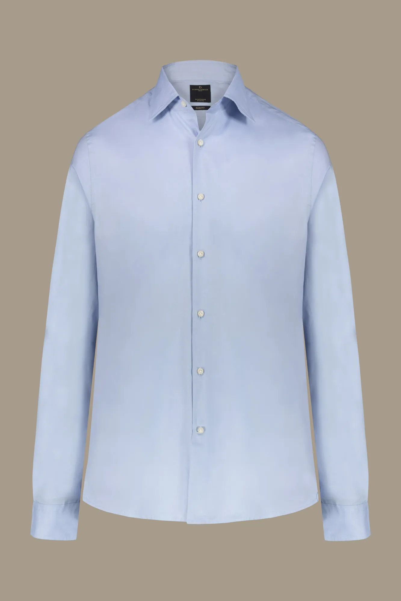 Camicia classica lavata uomo 100% cotone collo francese tessuto pinpoint