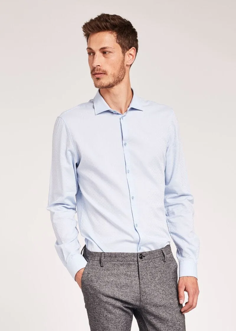 Camicia in cotone jacquard