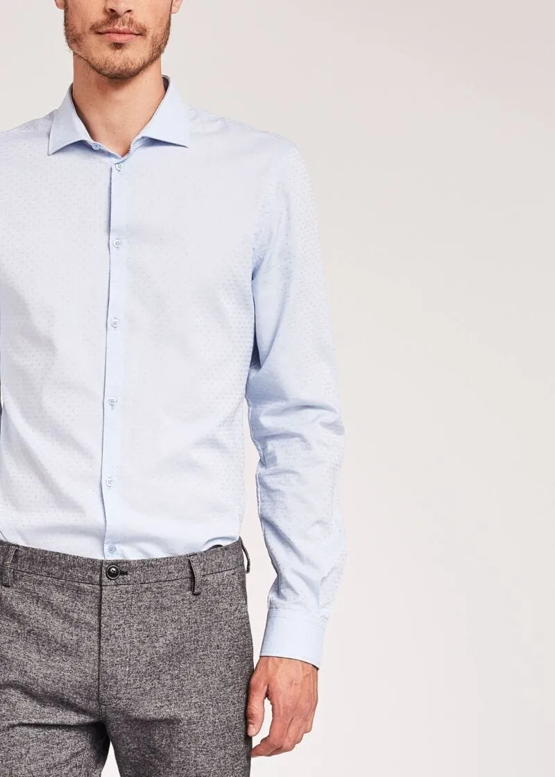 Camicia in cotone jacquard