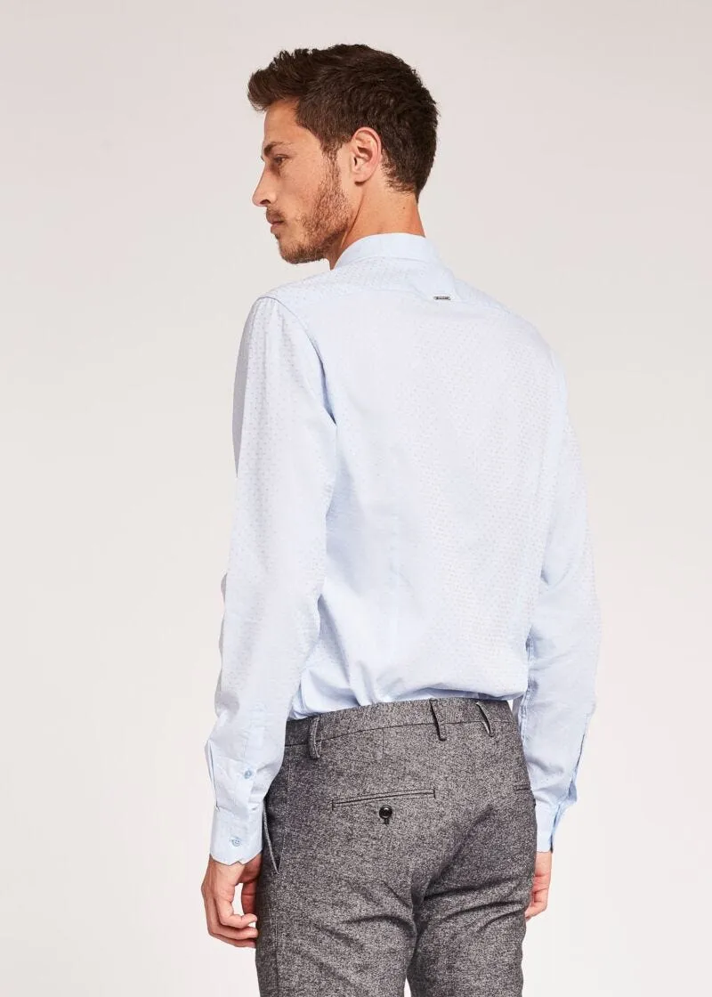 Camicia in cotone jacquard