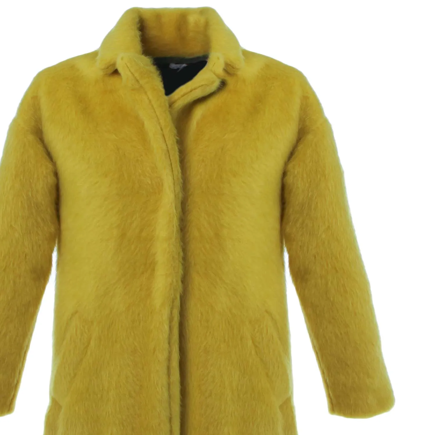 Cappotto Agnellato Lime Bambina E Teenager