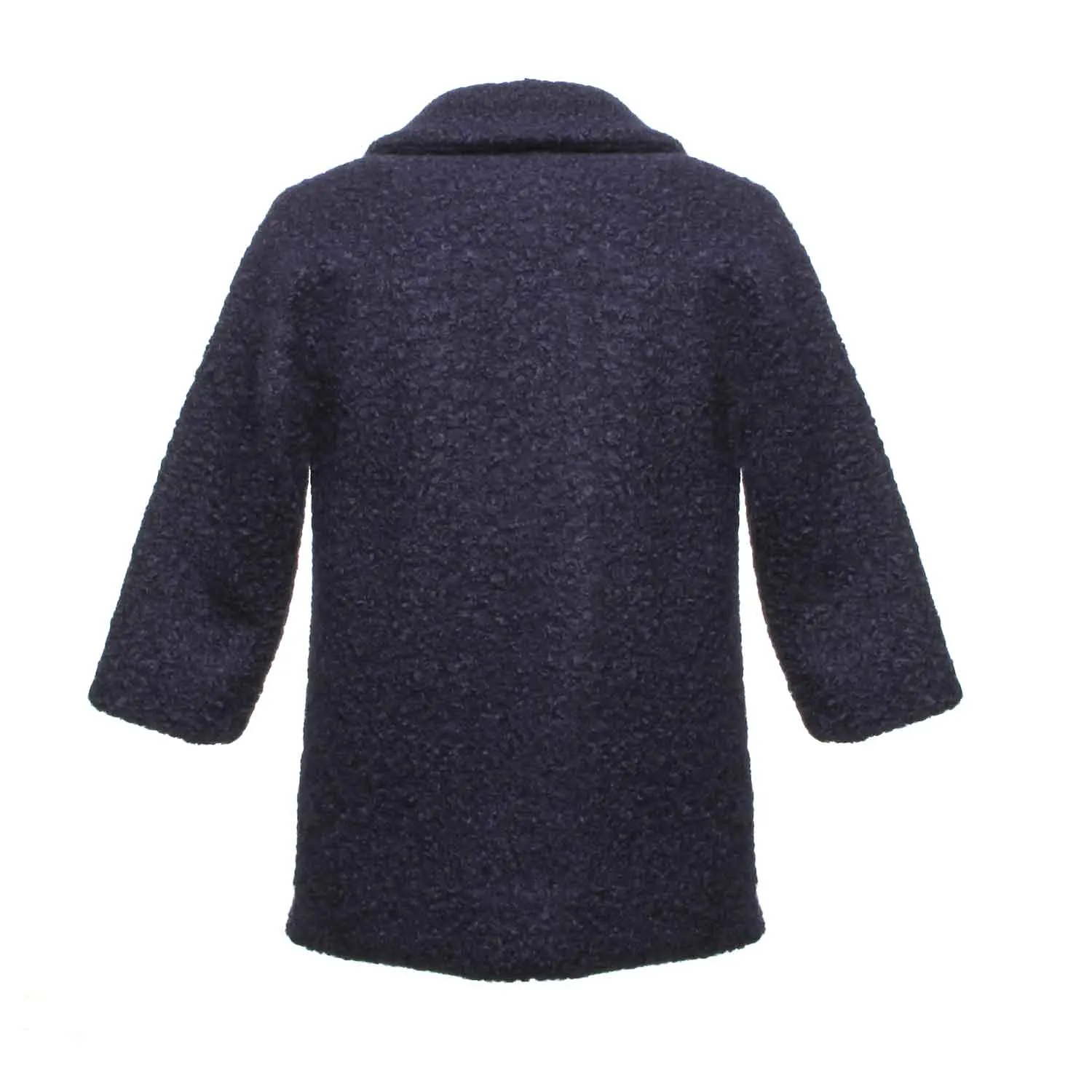Cappotto Bouclè Blu Scuro Bambina E Teen