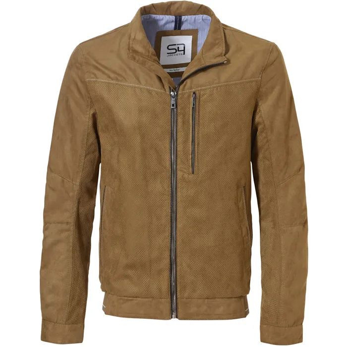 Cappotto estivo Samoa S4 in suedine Marrone chiaro