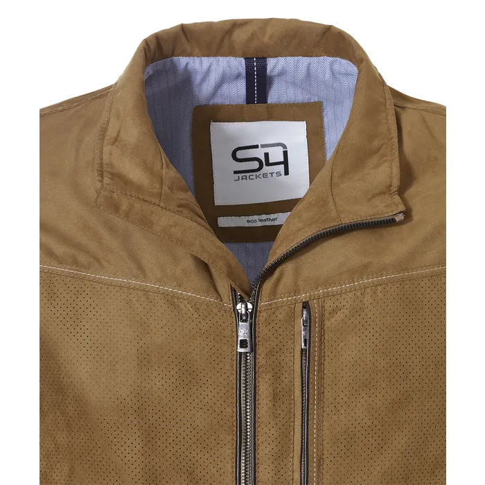 Cappotto estivo Samoa S4 in suedine Marrone chiaro
