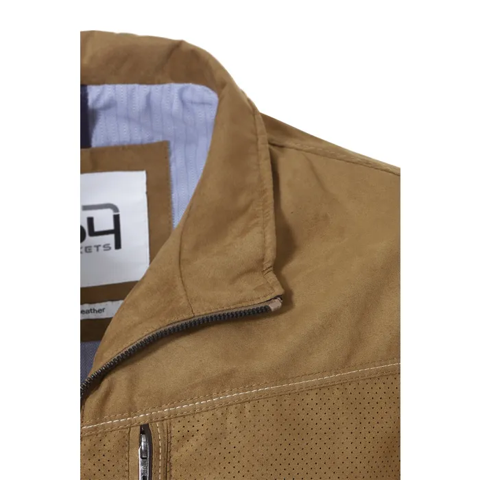 Cappotto estivo Samoa S4 in suedine Marrone chiaro