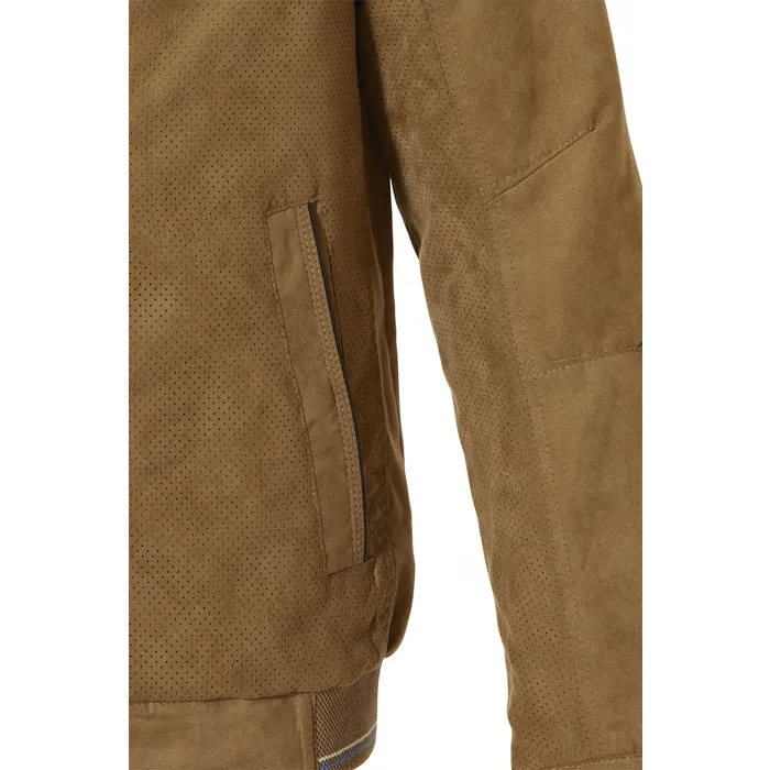 Cappotto estivo Samoa S4 in suedine Marrone chiaro