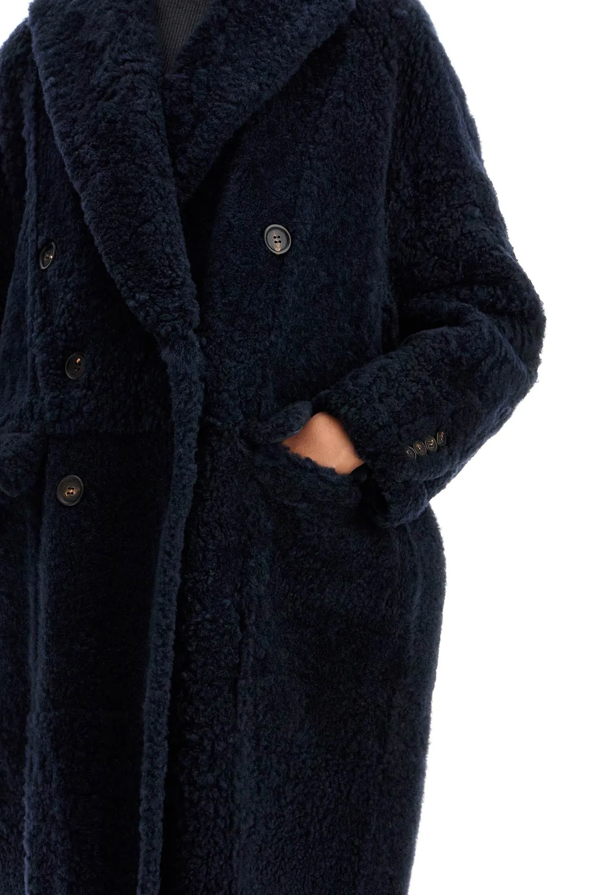 Cappotto In Shearling Frosty Effect