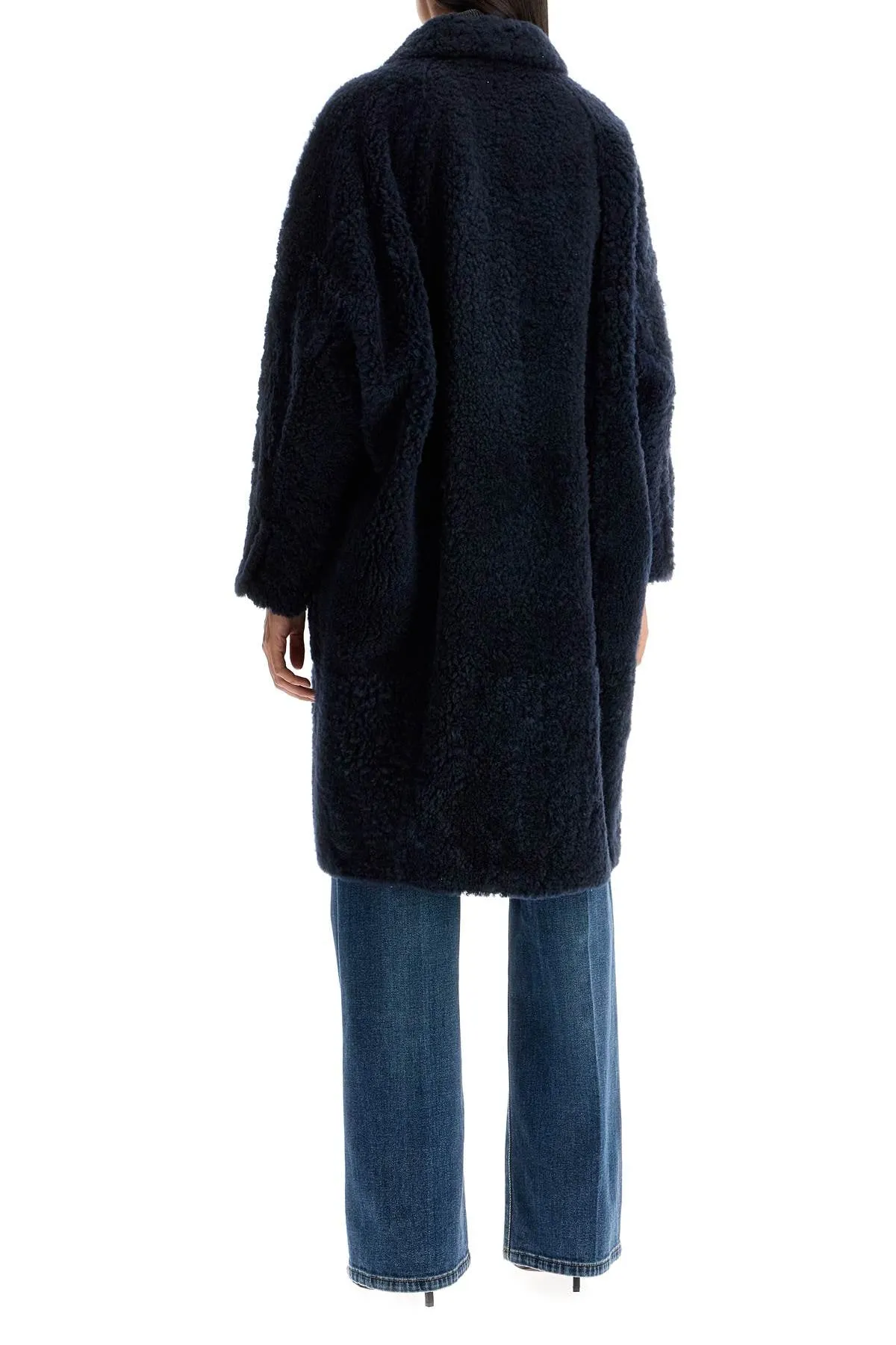 Cappotto In Shearling Frosty Effect
