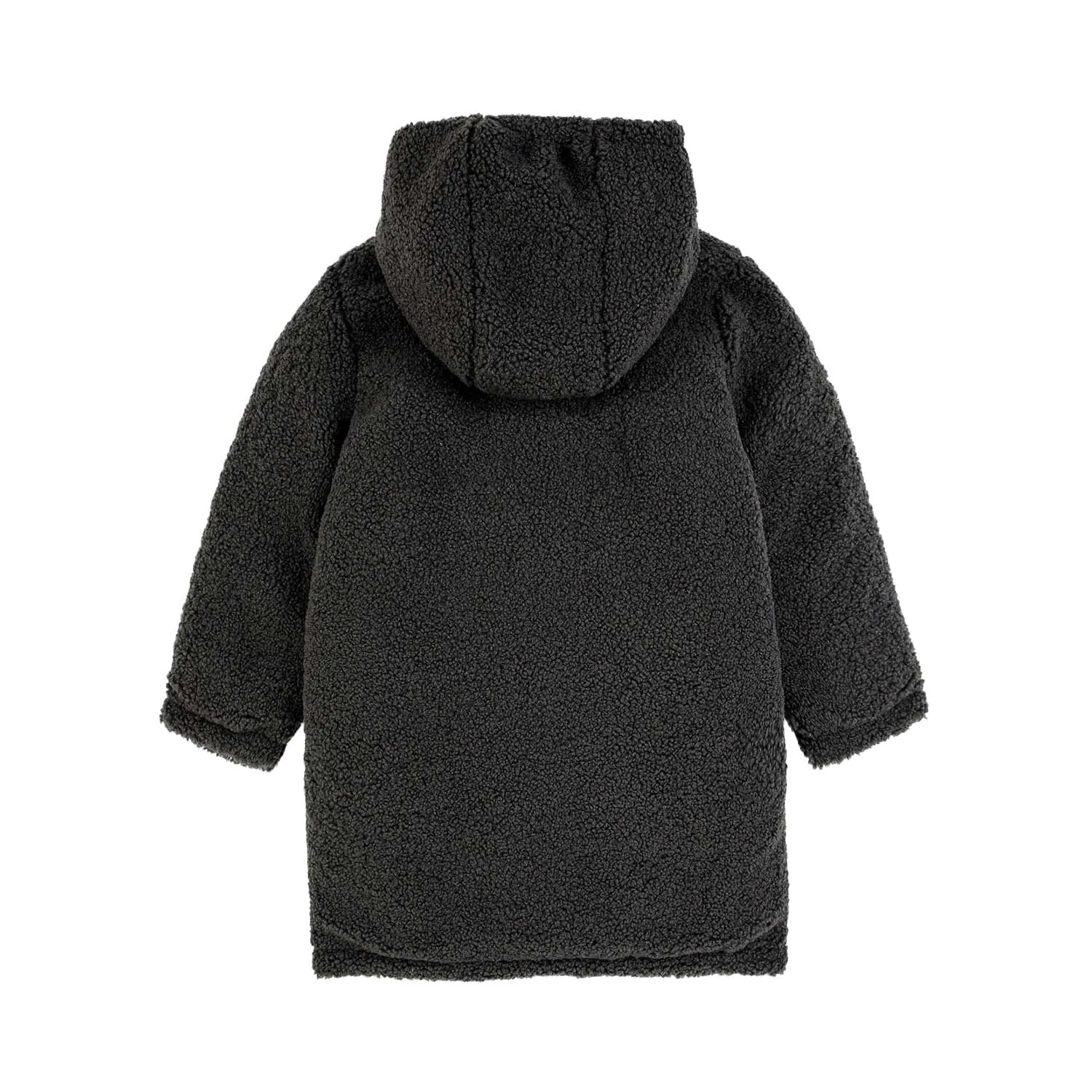 Cappotto Reversibile Nero Bambino E Bambina