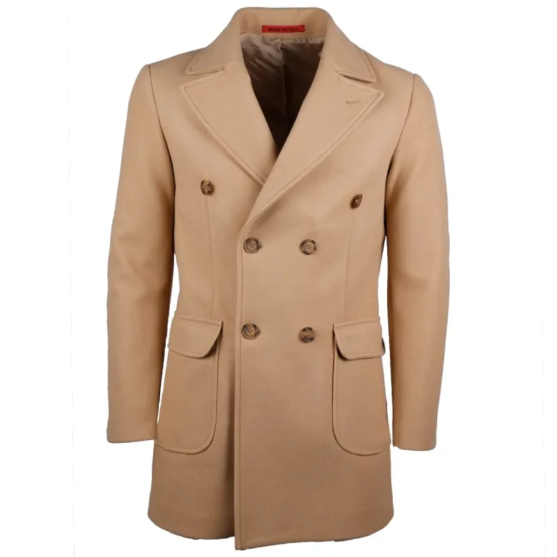 Cappotto Uomo in panno Doppio Petto Giubbotto Made in Italy Dresserd