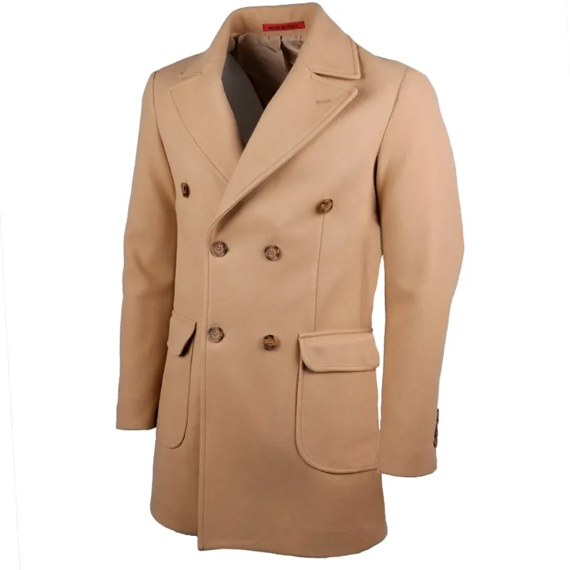 Cappotto Uomo in panno Doppio Petto Giubbotto Made in Italy Dresserd