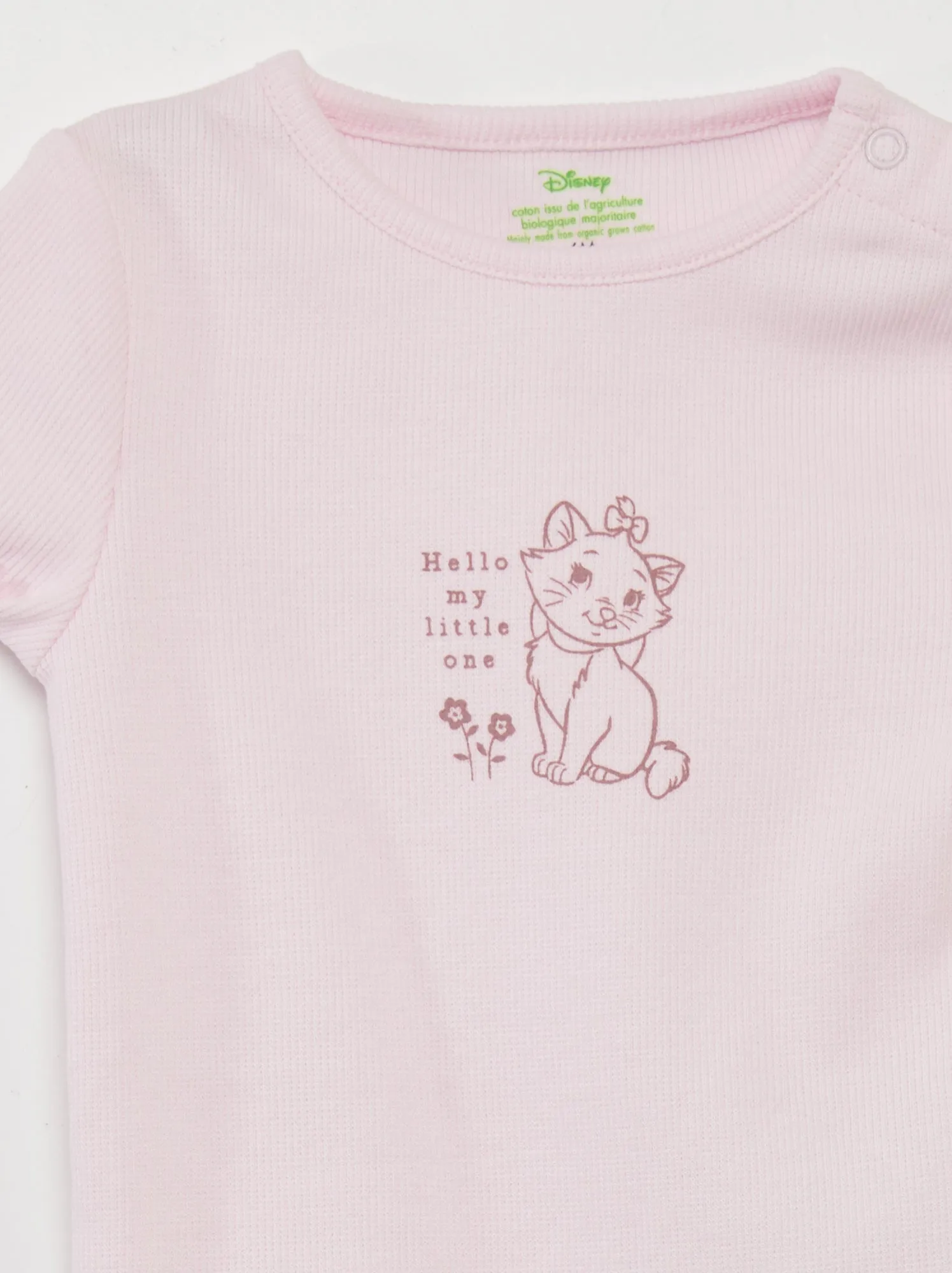 Completo 'Disney' body a coste + legging corti - ROSA