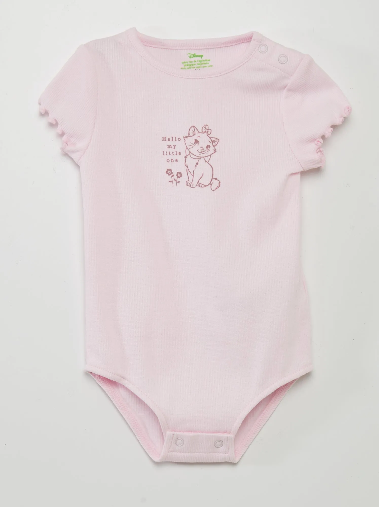 Completo 'Disney' body a coste + legging corti - ROSA