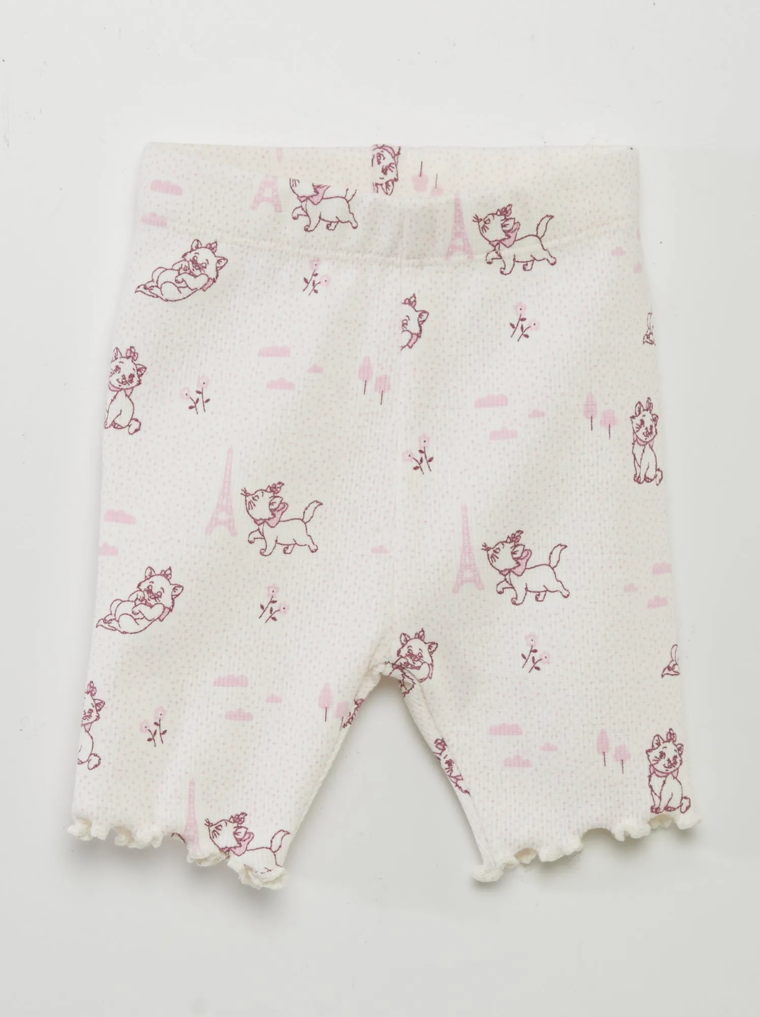 Completo 'Disney' body a coste + legging corti - ROSA