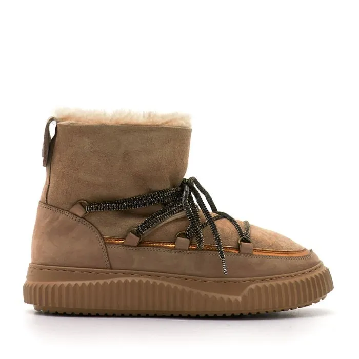 CORTINA NUBUCK/SHEARLING BEIGE-BRONZE