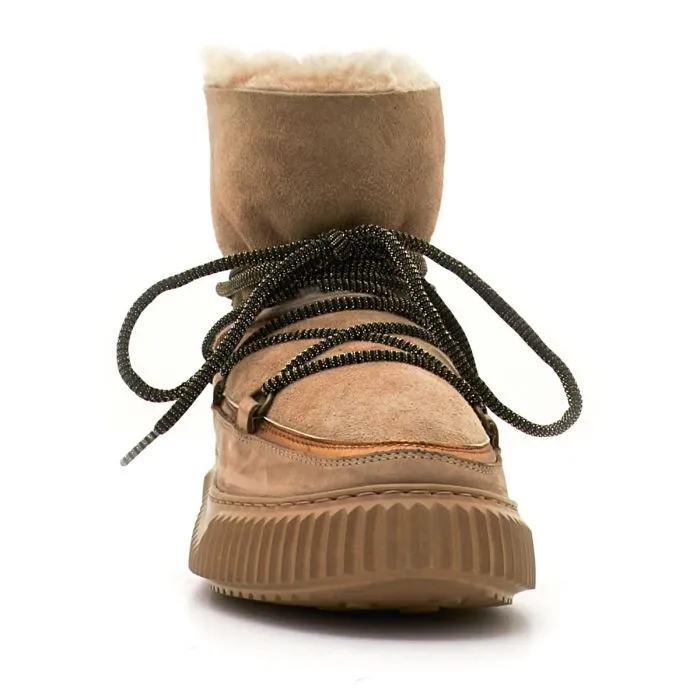 CORTINA NUBUCK/SHEARLING BEIGE-BRONZE