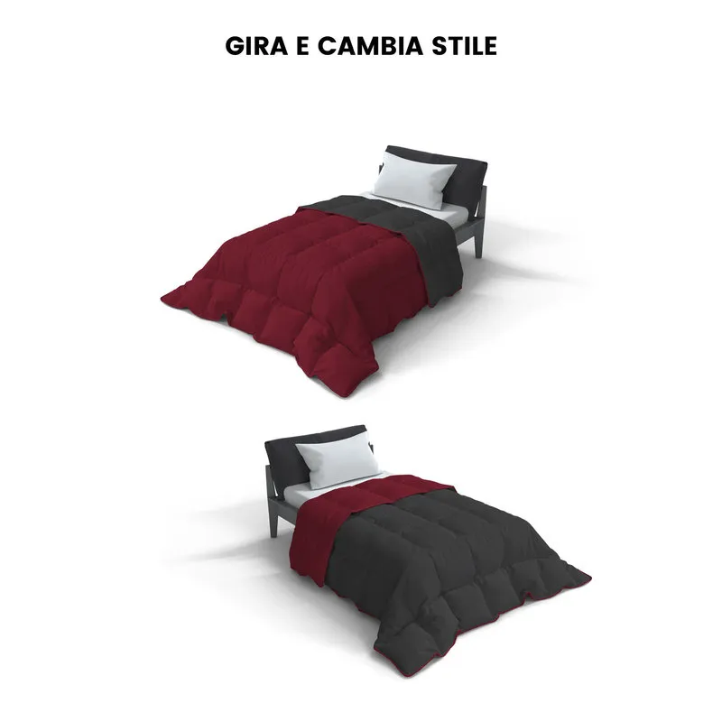 DATEX Trapunta invernale linea Elegant, bordeaux/grigio scuro