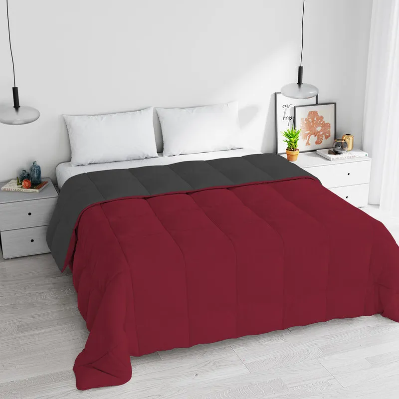 DATEX Trapunta invernale linea Elegant, bordeaux/grigio scuro