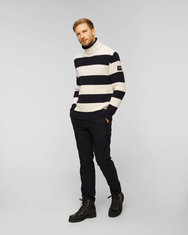 Dolcevita in lana a righe da uomo di Paul&Shark