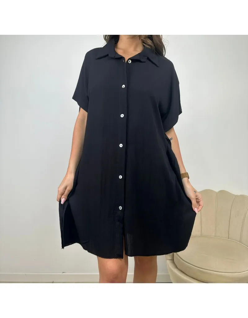 DRESS CHEMISIER NERO