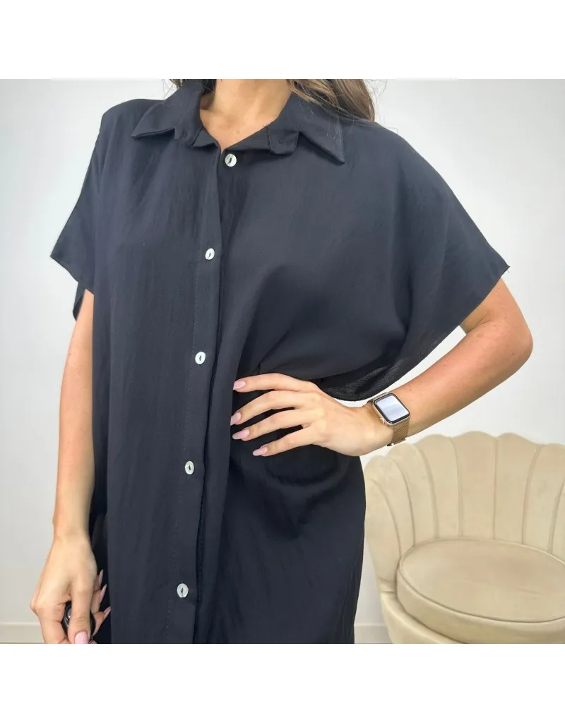 DRESS CHEMISIER NERO