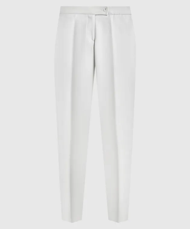 Enrico Mandelli Pantaloni in lana grigio chiaro 0FORTE4915
