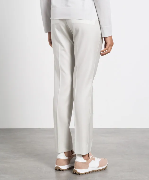 Enrico Mandelli Pantaloni in lana grigio chiaro 0FORTE4915