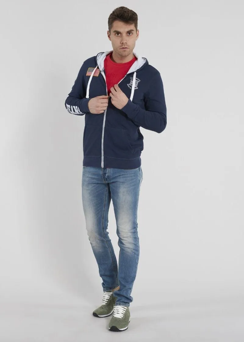 Felpa con zip e cappuccio
