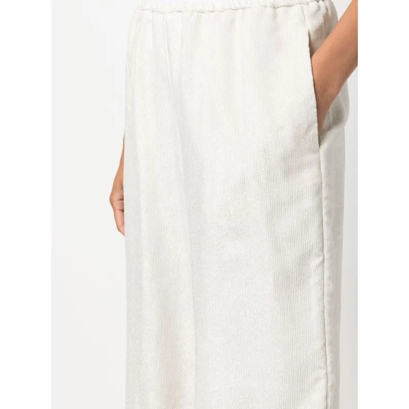 Forte_Forte  Pantaloni a zampa in velluto laminato