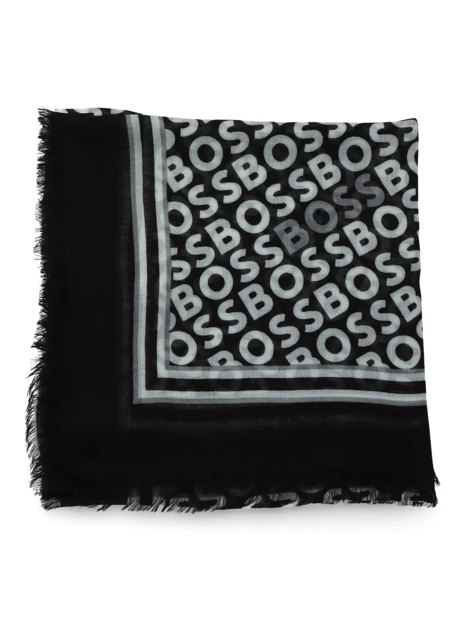 Foulard in viscosa e lana LAIKYN con stampa logo