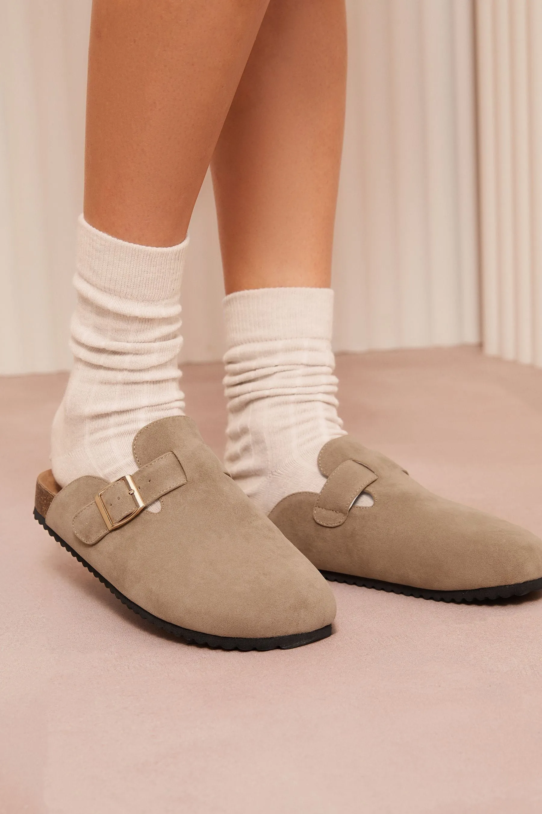 Friends Like These - Sabot con soletta in camoscio sintetico e fibbia
