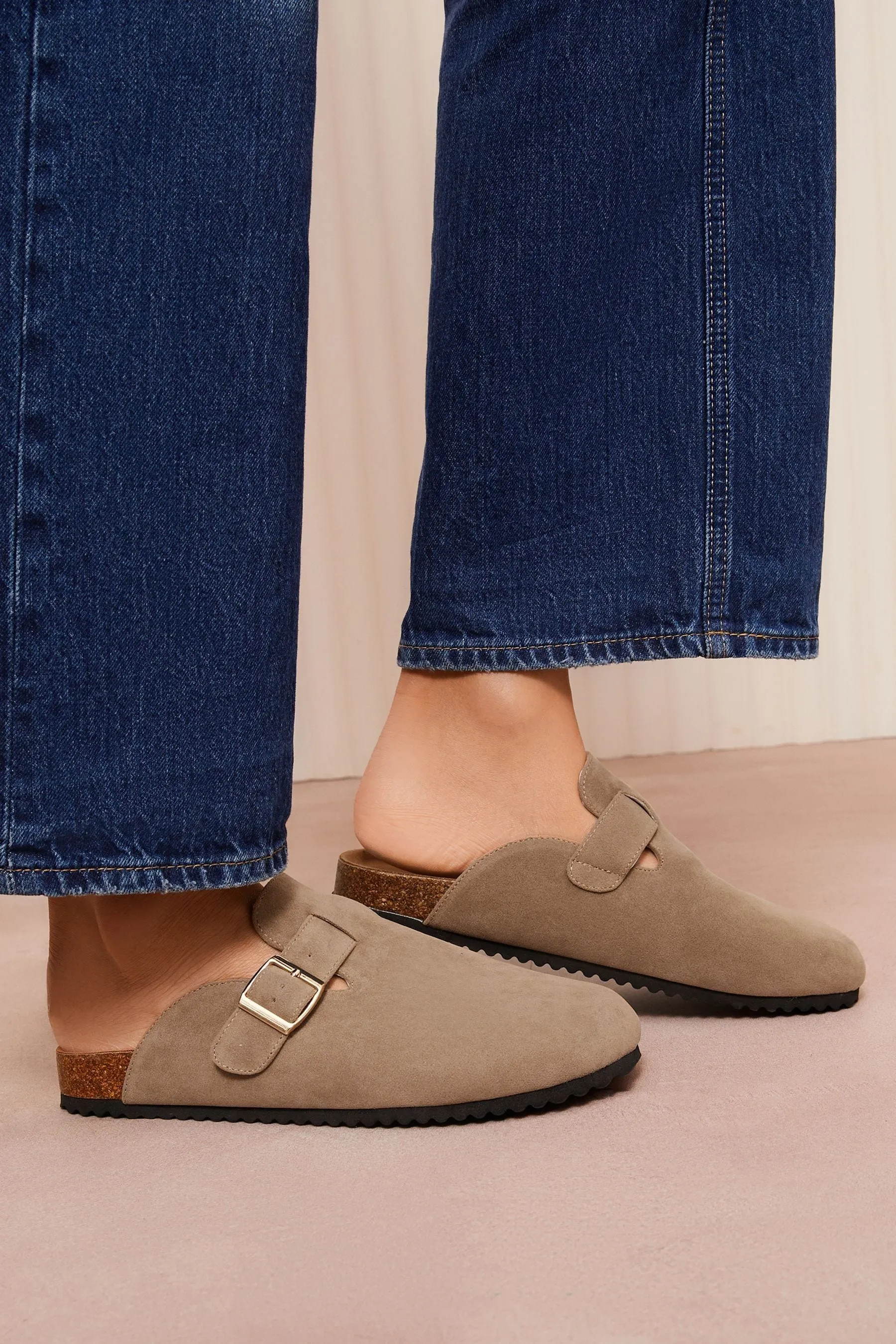 Friends Like These - Sabot con soletta in camoscio sintetico e fibbia