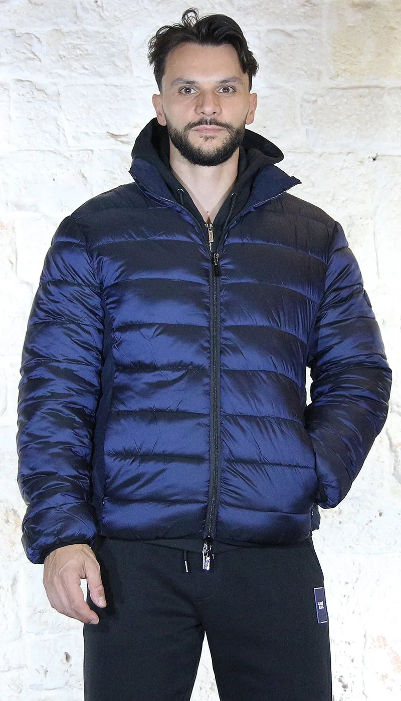 Gaudì Jeans Uomo Piumino corto trapuntato reversibile in tessuto