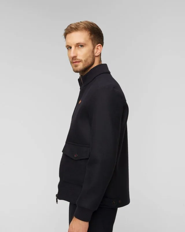 Giacca blu scuro in lana da uomo Aeronautica Militare