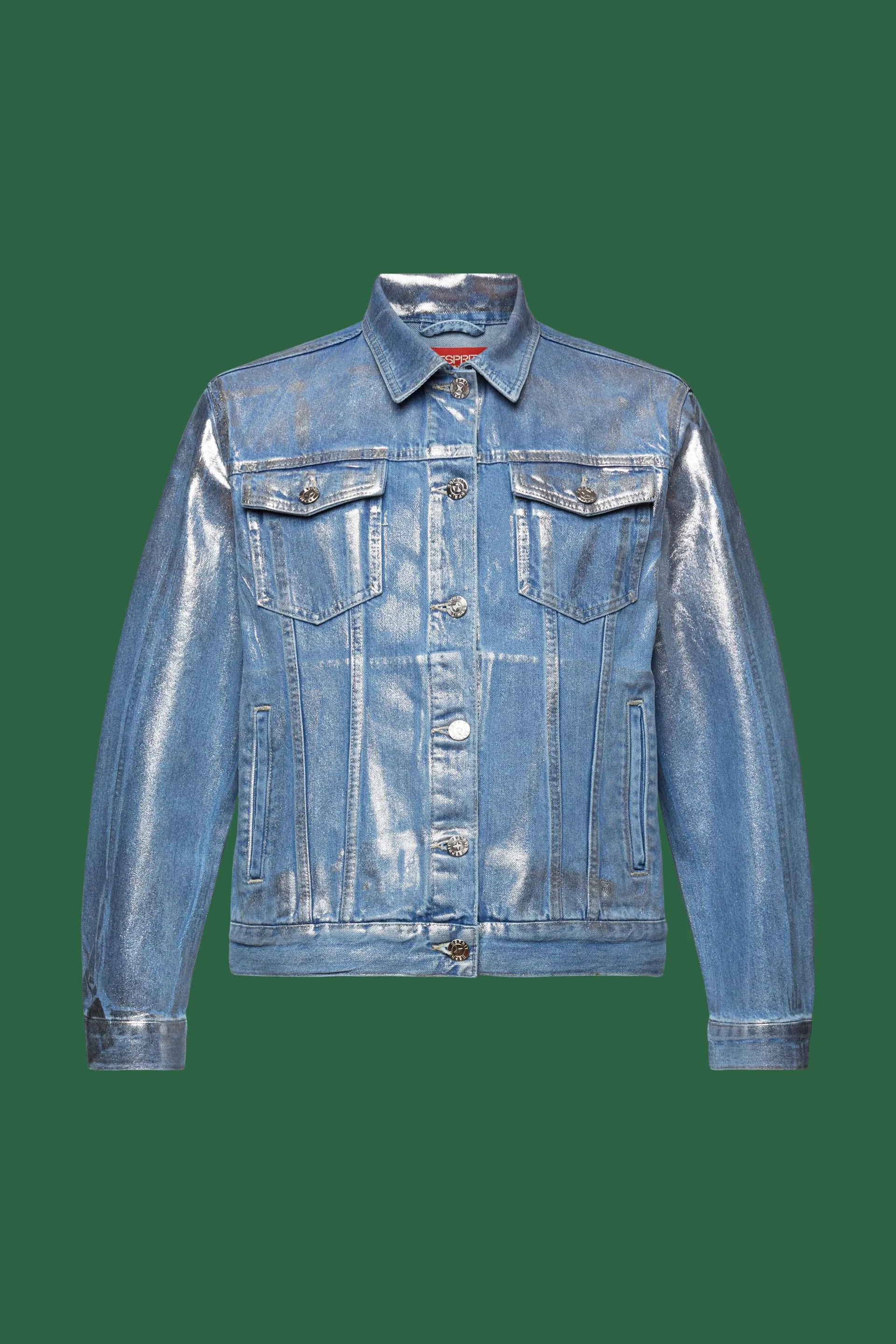 Giacca di jeans metallizzata