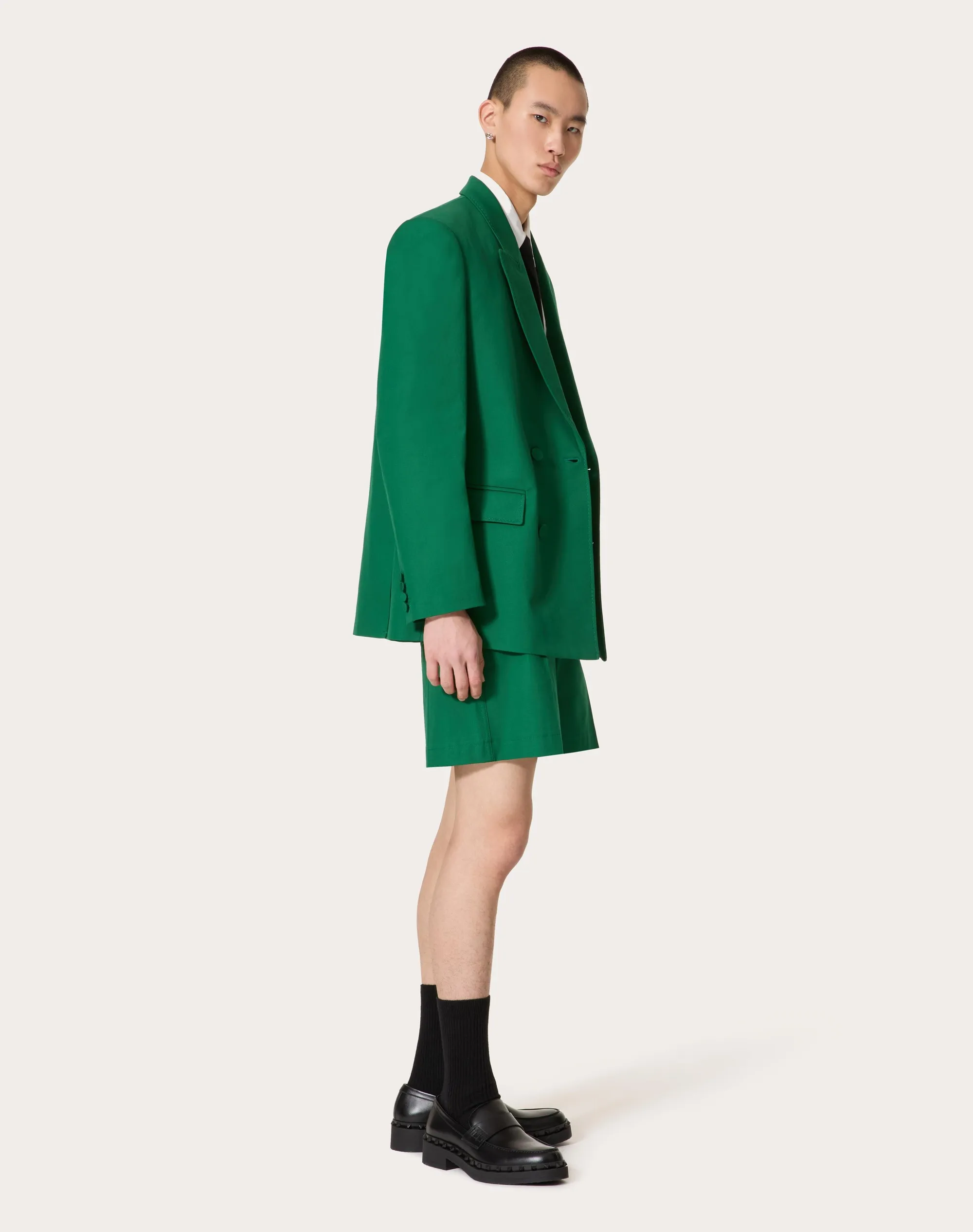 GIACCA DOPPIOPETTO IN CANVAS DI COTONE STRETCH