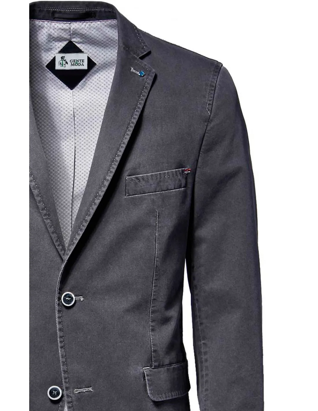 Giacca in cotone mod brera grigio comoda