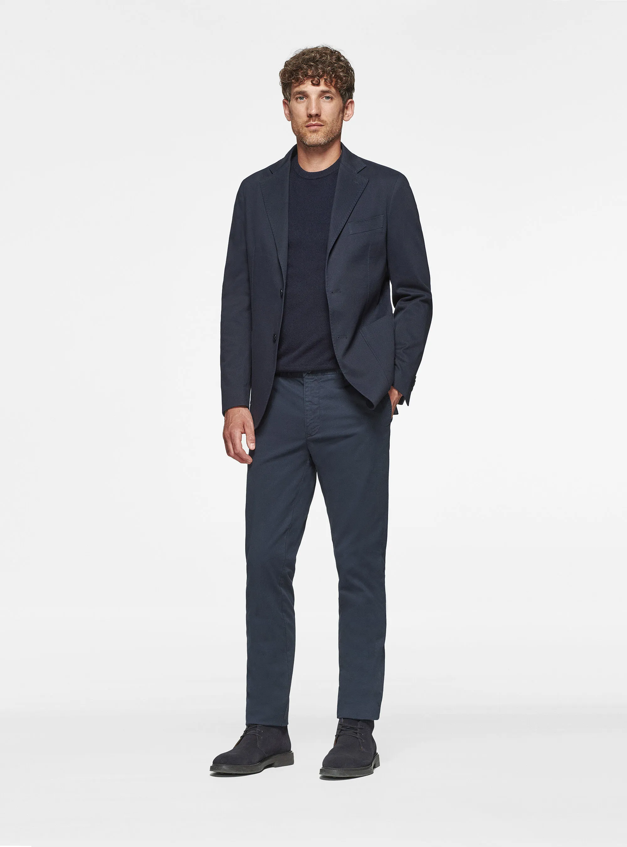 Giacca in cotone smerigliato