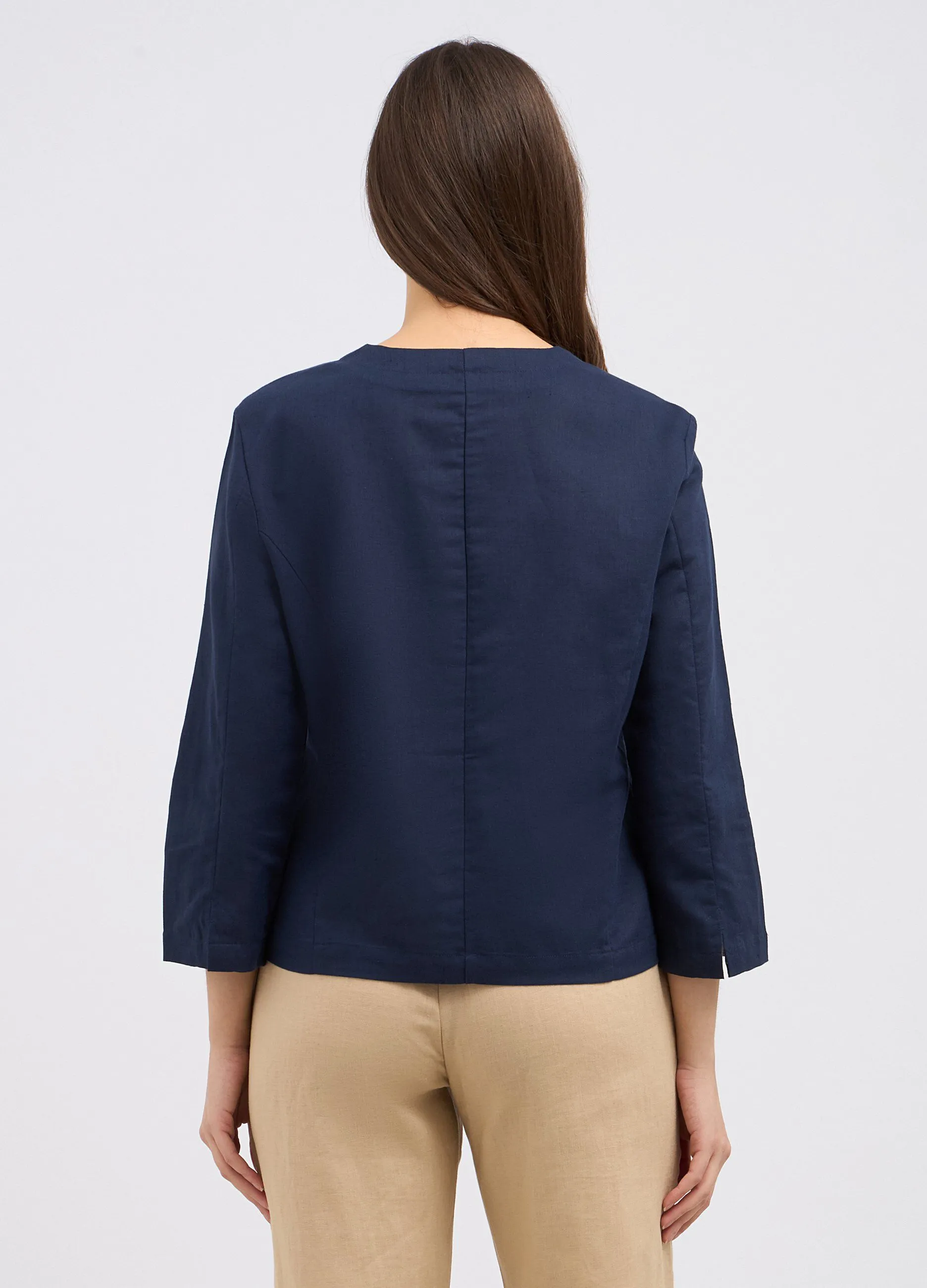 Giacca in misto lino donna