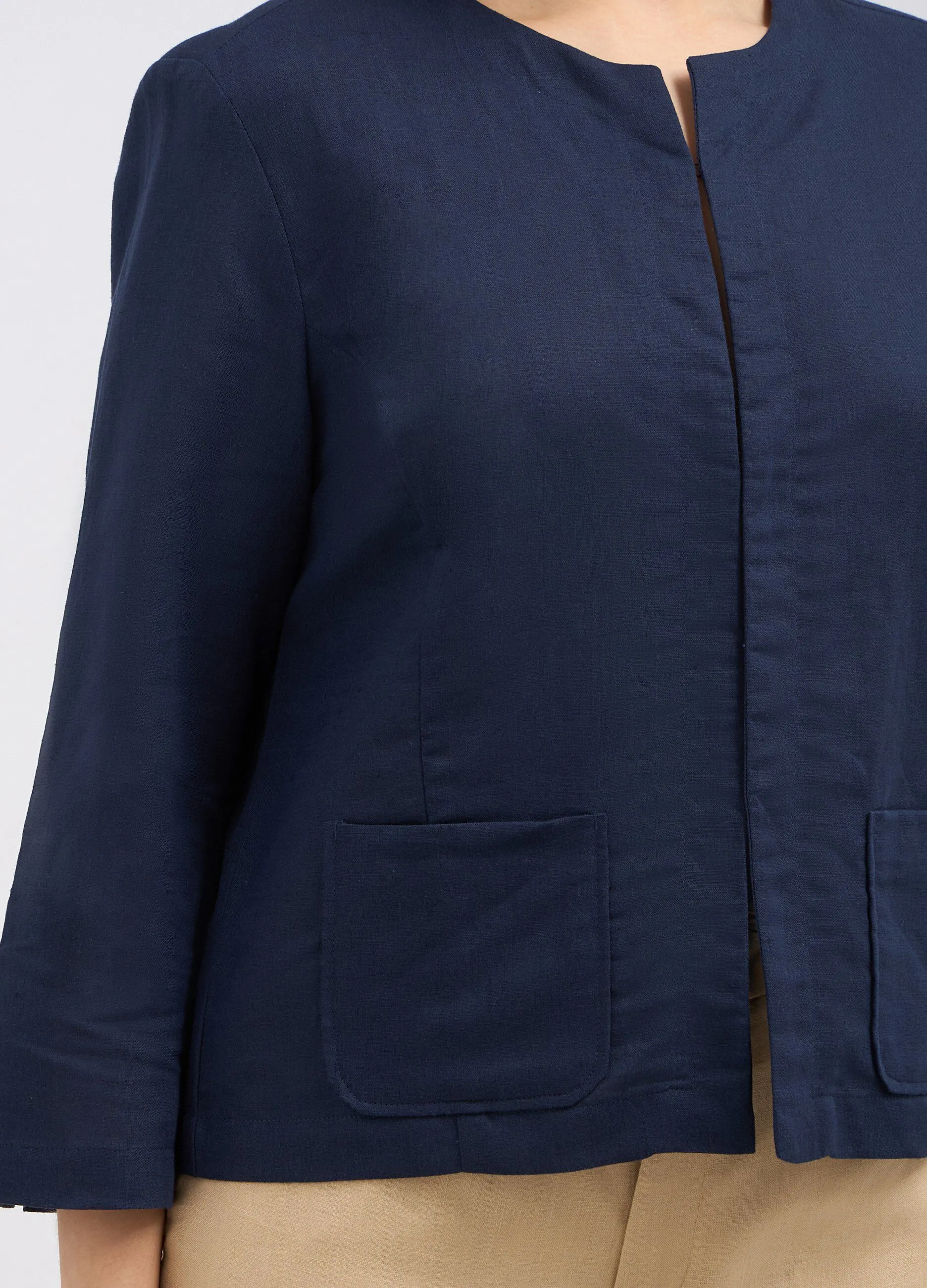 Giacca in misto lino donna
