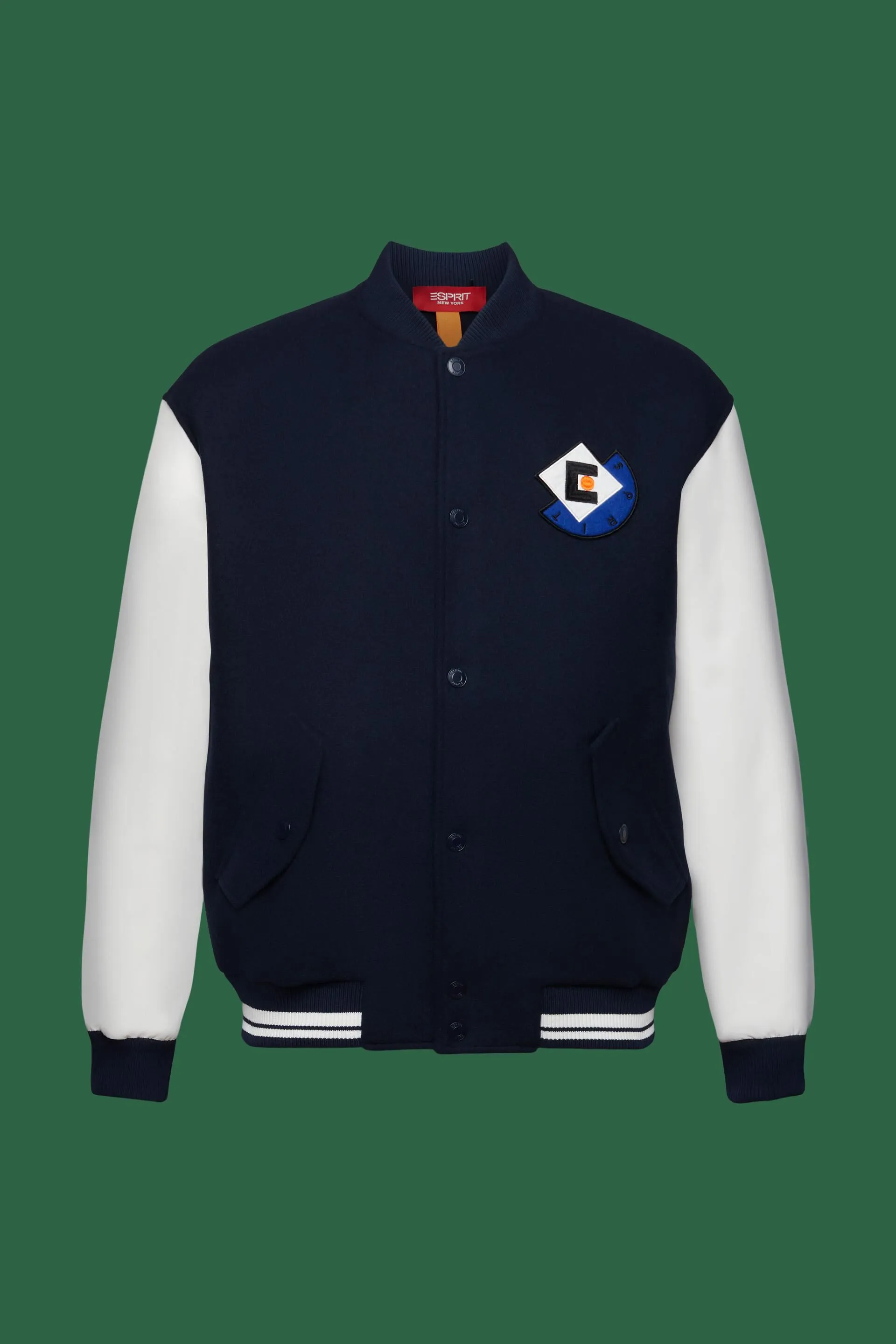 Giacca varsity in misto lana con applicazione del logo