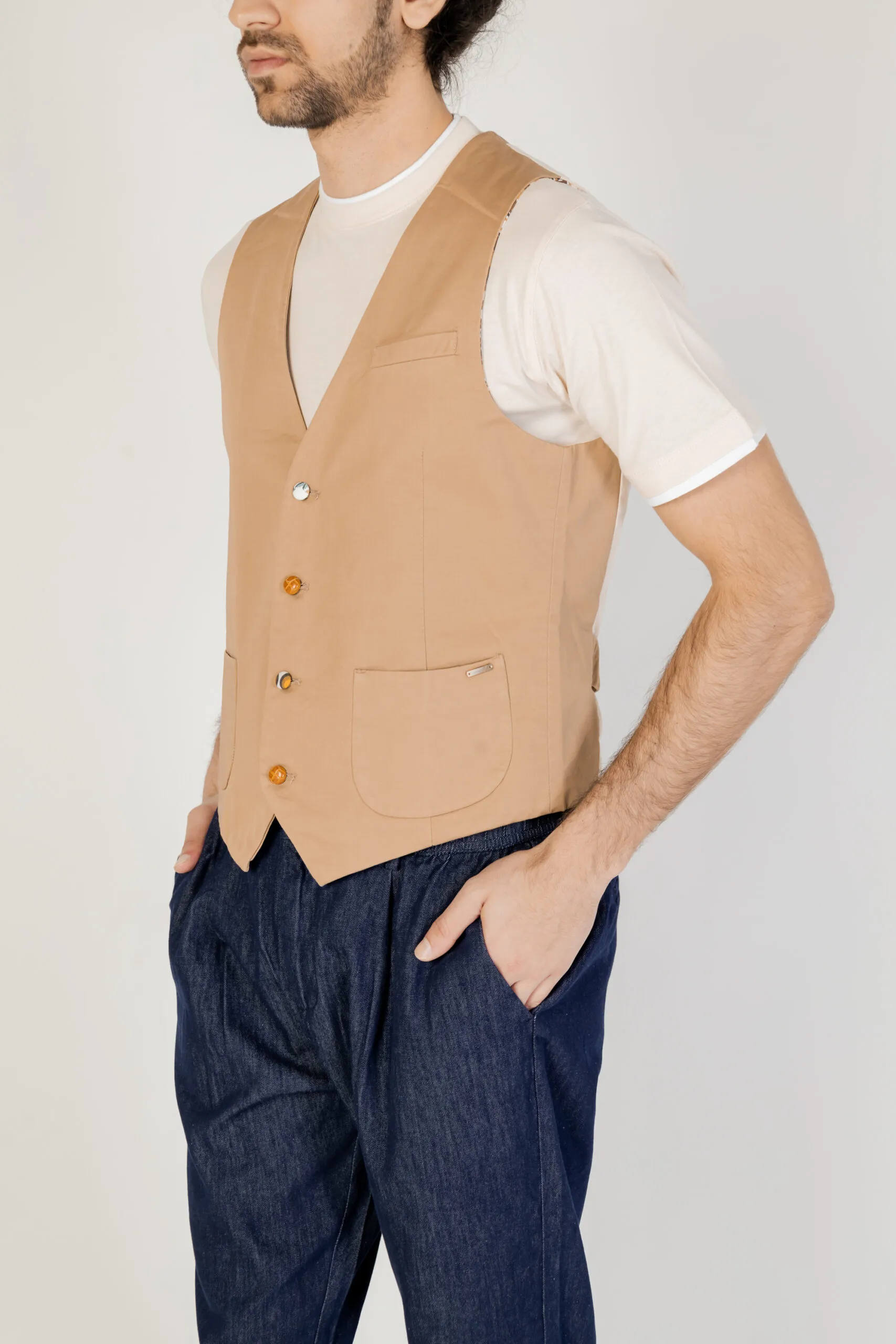 Gilet Casual Gianni Lupo  Beige