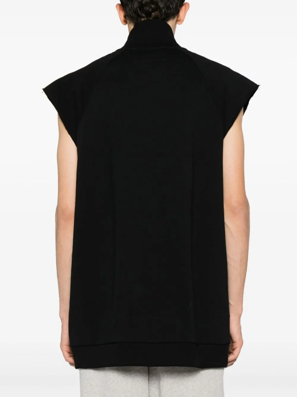 Gilet con ricamo in nero - donna